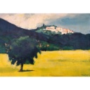 Toscana 032 Dorf am Huegel in der Toscana Italien 2000 - 50x70cm